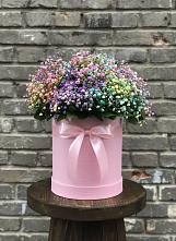 Цветочная композиция из Гипсофила и Розы в шляпной коробке #REPLACE_PRED# Карабаше