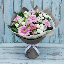 Букет цветов из:  Герберы, Альстромерии и Хризантемы в Карабаше