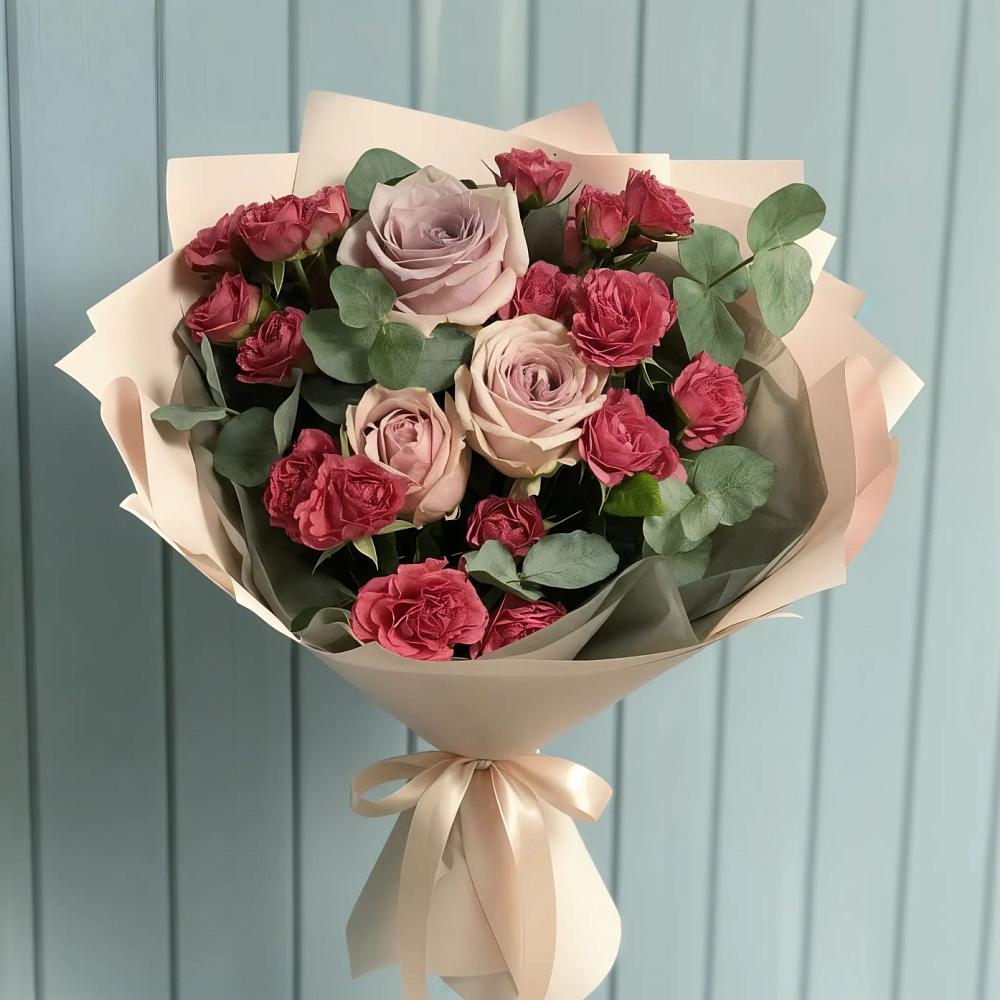 Букет цветов из: Гвоздики и Розы в Карабаше