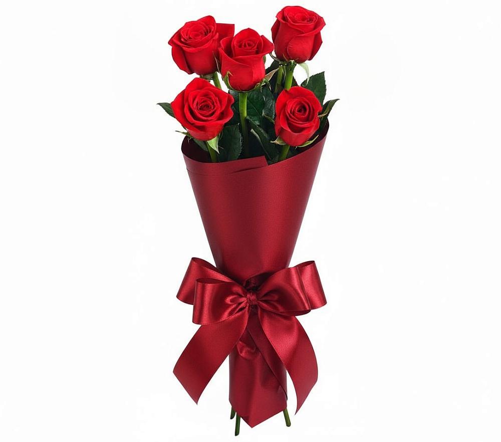 Букет 5 Красных роз Эдлесс Лав в Карабаше