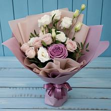 Букет цветов из:  Розы и Лизиантусы в Карабаше