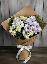 Букет цветов из:  Хризантемы и Розы в Карабаше