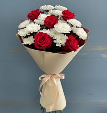 Букет цветов из:  Розы и Хризантемы в Карабаше