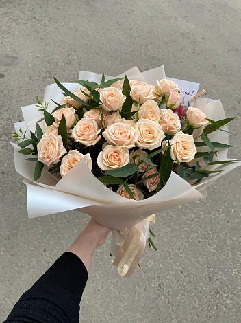 Букет Кремовые розы Латте в Карабаше