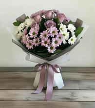 Букет цветов из:  Хризантемы и Розы в Карабаше