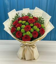 Букет цветов из:  Розы и Хризантемы в Карабаше